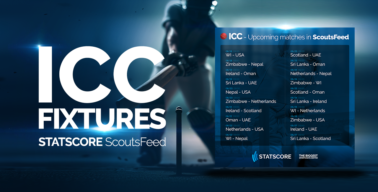 ICC Cricket World Cup 2023 Qualifier matches available in STATSCORE ScoutsFeed